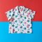 BOYS & GIRLS SEASHELLS SHIRTS WHITE / 100% PRINTED COTTON