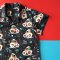 BOYS & GIRLS DINO VROOM VROOM SHIRTS BLACK  / 100% PRINTED COTTON