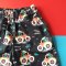 BOYS & GIRLS DINO VROOM VROOM ELASTIC WAISTBAND SHORTS BLACK / 100% PRINTED COTTON