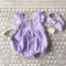 FLUTTER SLEEVES LILAC ROMPER  100 % COTTON CRINKLE*HEADBAND NOT INCLUDE