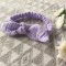 ELASTIC HEADBAND LILAC 100% COTTON CRINKLE