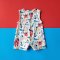 BOYS&GIRLS SEA PIRATE CREAM ROMPER 100% PRINTED COTTON