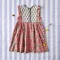 *LIMITED FABRICS -BUTTONS BACK TO FRONT CRAFTED BOHO PINK DRESS 100% COTTON INDIA HAND BLOCK PRINTED