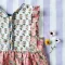 *LIMITED FABRICS -BUTTONS BACK TO FRONT CRAFTED BOHO PINK DRESS 100% COTTON INDIA HAND BLOCK PRINTED