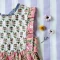 *LIMITED FABRICS -BUTTONS BACK TO FRONT CRAFTED BOHO PINK DRESS 100% COTTON INDIA HAND BLOCK PRINTED
