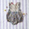 *LIMITED FABRICS -BUTTONS BACK TO FRONT CRAFTED BOHO BLUE ROMPER 100% COTTON INDIA HAND BLOCK PRINTED*PRE-ORDER SHIP OUT 16 NOVEMBER