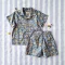 *LIMITED FABRICS BUY IN 1 SET / BOYS & GIRLS CRAFTED BOHO SHIRT +ELASTIC WAISTBAND SHORTS  / 100% COTTON INDIA HAND BLOCK PRINTED*PRE-ORDER SHIP OUT 16 NOVEMBER