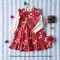 ชุดกระโปรงกระดุมหลัง 100 % คอตตอนพิมพ์ลายคริสมาสต์สีแดง *สินค้าสั่งจองล่วงหน้า ส่งสินค้าออก 9 พฤศจิกายน