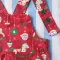 ชุดเอี๊ยมเด็กชาย หญิง 100% คอตตอนพิมพ์ลายคริสมาสต์สีแดง *สินค้าสั่งจองล่วงหน้า ส่งสินค้าออก 7 ธันวาคม