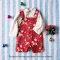ชุดเอี๊ยมเด็กชาย หญิง 100% คอตตอนพิมพ์ลายคริสมาสต์สีแดง *สินค้าสั่งจองล่วงหน้า ส่งสินค้าออก 7 ธันวาคม