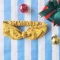 KIDS & ADULTS  HEADBAND ELASTIC BACK 100% COTTON SOFT DOUBLE LAYER YELLOW MUSTARD DOT*PRE-ORDER SHIP OUT 24 NOVEMBER