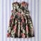 BUTTONS BACK DRESS  100% PRINTED COTTON DARK HAWAII*予約注文は3月13日に発送されます * PRE-ORDER SHIP OUT 13 MARCH