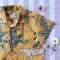 BOYS & GIRLS SHIRT/ 100% COTTON INDIAN HAND BLOCK PRINTED JUNGLE MUSTARD*予約注文は3月13日に発送されます * PRE-ORDER SHIP OUT 13 MARCH