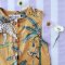 BOYS & GIRLS ROMPER 100% COTTON INDIAN HAND BLOCK PRINTED JUNGLE MUSTARD*予約注文は3月13日に発送されます * PRE-ORDER SHIP OUT 13 MARCH