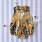 BUTTONS BACK  ROMPER 100% COTTON INDIAN HAND BLOCK PRINTED JUNGLE MUSTARD*予約注文は3月13日に発送されます * PRE-ORDER SHIP OUT 13 MARCH