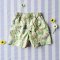 BOYS & GIRLS ELASTIC WAISTBAND SHORTS / 100% PRINTED COTTON SAFARI KHAKI