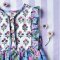 BUTTONS BACK TO FRONT CRAFTED BOHO BLUE ROMPER 100% COTTON INDIA HAND BLOCK PRINTED予約注文商品の発送予定日：6月15日～20日 PRE-ORDER ITEMS SHIPMENT 15-20 JUNE