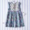 BUTTONS BACK TO FRONT CRAFTED BOHO DRESS 100% COTTON INDIA HAND BLOCK PRINTED*予約注文商品の発送予定日：6月15日～20日 PRE-ORDER ITEMS SHIPMENT 15-20 JUNE