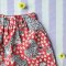 BOYS & GIRLS ELASTIC WAISTBAND SHORTS / 100% COTTON INDIAN HAND BLOCK PRINTED BENGAL / RED