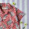 BOYS & GIRLS SHIRT/ 100% COTTON INDIAN HAND BLOCK PRINTED BENGAL TIGER / RED