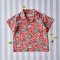BOYS & GIRLS SHIRT/ 100% COTTON INDIAN HAND BLOCK PRINTED BENGAL TIGER / RED