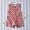 BOYS & GIRLS ROMPER 100% COTTON INDIAN HAND BLOCK PRINTED BENGAL TIGER / RED