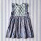 BUTTONS BACK TO FRONT CRAFTED BOHO DRESS 100% COTTON INDIA HAND BLOCK PRINTED*予約注文商品の発送予定日：6月15日～20日 PRE-ORDER ITEMS SHIPMENT 15-20 JUNE