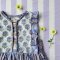 BUTTONS BACK TO FRONT CRAFTED BOHO BLUE ROMPER 100% COTTON INDIA HAND BLOCK PRINTED予約注文商品の発送予定日：6月15日～20日 PRE-ORDER ITEMS SHIPMENT 15-20 JUNE
