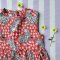 BUTTONS BACK DRESS  100% COTTON INDIAN HAND BLOCK PRINTED BENGAL TIGER / RED