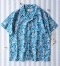 ADULTS WOMEN & MEN 100% COTTON INDIAN HAND BLOCK PRINTED BENGAL TIGER / TEAL BLUE*予約注文商品の発送予定日：6月15日～20日 PRE-ORDER ITEMS SHIPMENT 15-20 JUNE