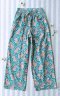 TEEN & ADULTS WOMEN LONG PANTS ELASTIC WAISTBAND  100% COTTON INDIAN HAND SCREEN PRINTED PRINTED BENGAL TIGER
