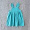 GIRLS TEAL BLUE PINAFORE DRESS 100% COTTON *PREORDER SHIP OUT 23 FEB