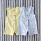 2 PACK BOYS & GIRLS ROMPER 100% COTTON YELLOW + GINGHAM *PREORDER SHIP OUT 23 FEB