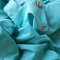 BUTTONS FRONT FLUTTER SLEEVE DRESS 100% COTTON TEAL BLUE *PREORDER SHIP OUT 23 FEB