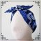 KIDS & ADULTS HEADBAND ELASTIC BACK 100% PRINTED COTTON BLUE DRAGON