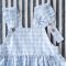 GIRLS LIGHT BLUE GINGHAM PINAFORE DRESS 100% PRINTED COTTON *PREORDER SHIP OUT 23 FEB