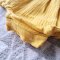 ชุดรอมเปอร์เปิดเป้าเปลี่ยนผ้าอ้อมได้ แขนระบาย 100% ผ้าคอตตอนสาลูย่นเนื้อนิ่มสีเหลืองทอง