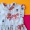 BUTTONS BACK DRAGON DRESS 100% PRINTED COTTON