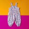 WHITE CHEERY BLOSSOM  JUMPSUIT 100% COTTON PRINTED