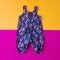 DARK BLUE CHEERY BLOSSOM  JUMPSUIT 100% COTTON PRINTED