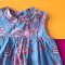 BUTTONS BACK BLUE BLOSSOM DRESS 100% PRINTED COTTON