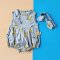 BUTTONS BACK BANANA ROMPER 100% PRINTED COTTON*HEADBAND NOT INCLUDED