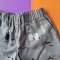 BOYS & GIRLS ELASTIC WAISTBAND SPOOKY DARK GREY SHORTS / 100% PRINTED COTTON