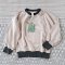 KIDS LOOSE FIT SWEATSHIRT RABBITS /100% COTTON BABY FRENCH TERRY TOPDYDED DUSTY SAND
