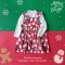 GIRLS XMAS RED SNOWMAN PINAFORE DRESS 100%PRINTED COTTON