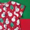 BOYS&GIRLS XMAS RED SNOWMAN ROMPER 100% PRINTED COTTON