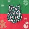 BACK TO FRONT GREEN SNOWMAN FLUTTER SLEEVE ROMPER 100% PRINTED COTTON