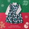 BACK TO FRONT FLUTTER SLEEVE GREEN SNOWMAN DRESS  100% PRINTED COTTON*PRE-ORDER SHIP OUT 17 NOVEMBER