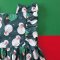 BACK TO FRONT FLUTTER SLEEVE GREEN SNOWMAN DRESS  100% PRINTED COTTON*PRE-ORDER SHIP OUT 17 NOVEMBER