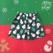 BOYS & GIRLS GREEN SNOWMAN  ELASTIC WAISTBAND SHORTS  / 100% PRINTED COTTON